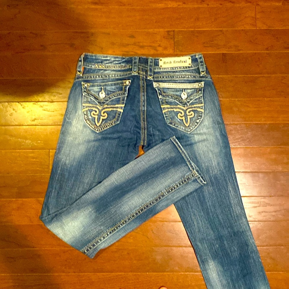 Rock Revival Gwen Easy Straight Jeans - Size 27
